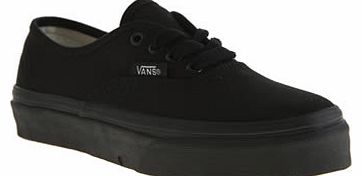 kids vans black authentic unisex junior