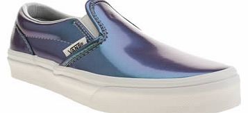 kids vans blue classic slip on girls junior