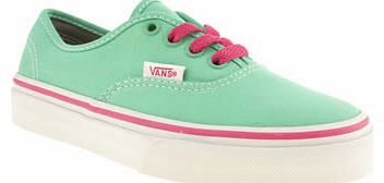 Vans kids vans light green authentic girls junior