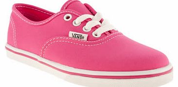Vans kids vans pink authentic lo pro girls junior