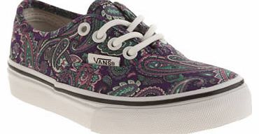 kids vans purple authentic girls junior