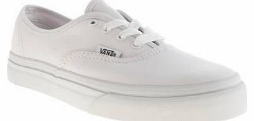 Vans kids vans white authentic unisex junior