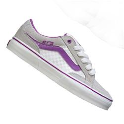 vans Ladies Aubree Skate Shoes - Grey/White/Purple