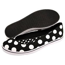 Ladies Caliente Shoes - Polka /Black/White
