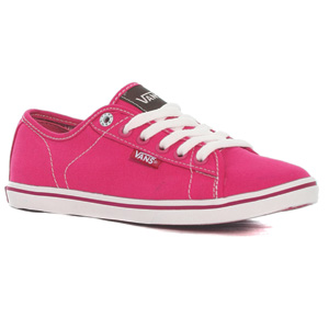 Vans Ladies Ferris Lo Pro Skate shoe - Pink/White