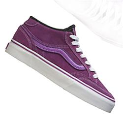 vans Ladies Holder Mid Skate Shoes - Purple/White