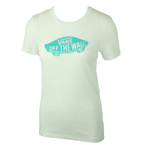 Vans Ladies Ladies Vans G Tone Down Logo T-Shirt. White