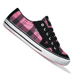 vans Ladies Tory Skate Shoes - Black/Prism Pink