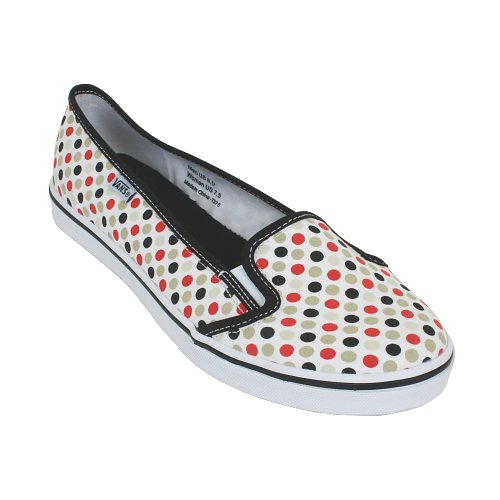 Vans Ladies Vans KVD Slipon Shoe Polka Blk/red/khaki review, compare