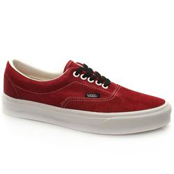 Vans Male Era Suede Upper Skate in Red, White and Black