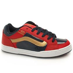 Vans Male Skink Ii Patent Upper Fashion Large Sizes in Navy and Red