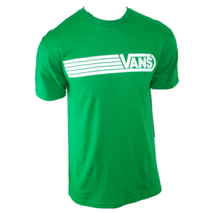 Vans Mens Mens Vans Nuevo Retro T-Shirt. Kelly Green