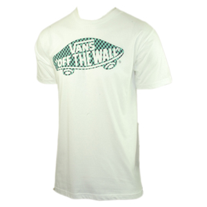 Vans Mens Mens Vans Off The Wall Zag Check T-Shirt. White
