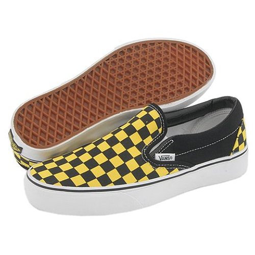 Vans Mens Vans Checkerboard Slip On Blk / Yellow