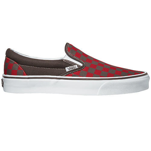 Mens Vans Classic Slip-on Espresso / Red