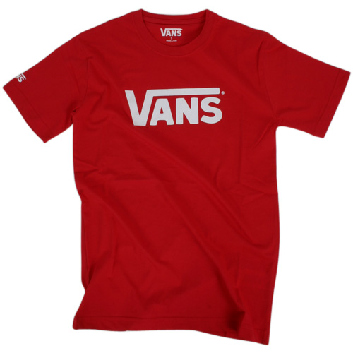 Mens Vans Classic Ss Tee Red White