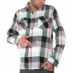 Mens Vans Inglewood Flannel Shirt White