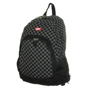 Vans Mens Vans Van Doren Backpack. Black Charcoal Check