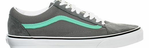 Old Skool Grey/Green Canvas Trainers