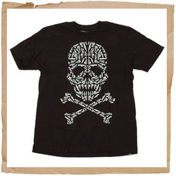 Vans Shoe Skull Tee Black
