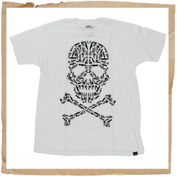 Vans Shoe Skull Tee White