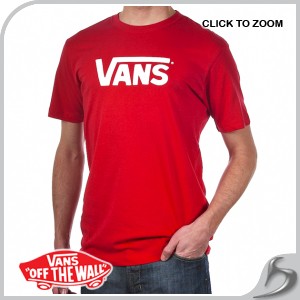 Vans T-Shirt - Vans Classic T-Shirt - Red / White