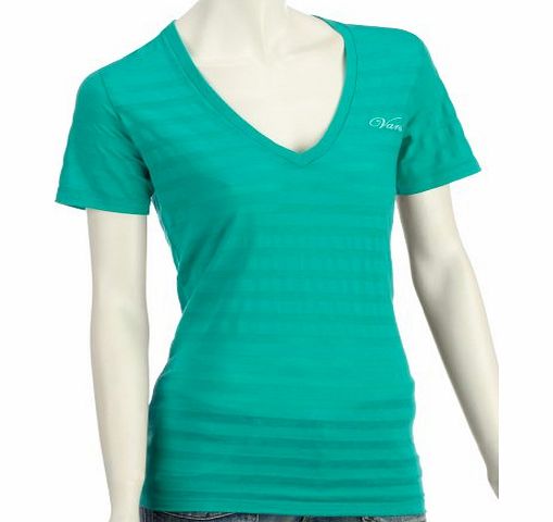 Vans Womens Shoe Patch Feed Ve Brilliant Green T-Shirt - Small