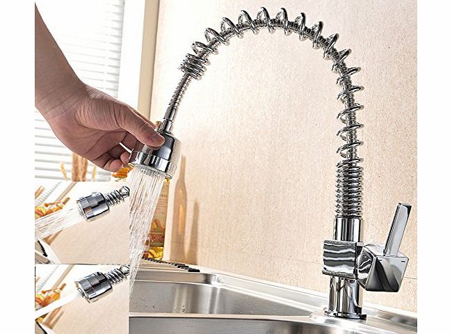 VAPSINT Life Time Warranty!!! Spring Kitchen Sink Pull Out Tap Swivel Rinse Shower Faucet Spout Coldamp;Hot Mixer,Made of the finest brass materials!!!