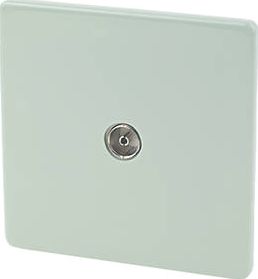Varilight, 1228[^]50851 1-Gang Coaxial TV Socket Sage Green