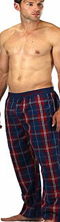 Various Mens pyjamas Lounge wear bottoms pants trousers striped designer Woven Cotton (Medium, Red Tartan)
