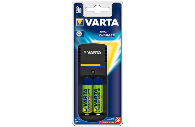 VARTA AA/AAA Mini Battery Charger with 2 x AA