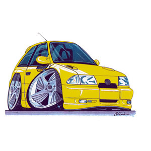 vauxhall Astra GSI Mk3 - Yellow T-shirt