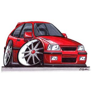 vauxhall Astra Mk2 E - Red T-shirt