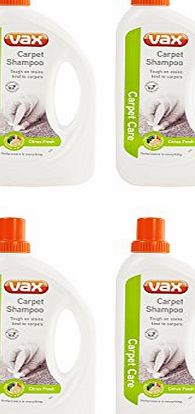 Vax  750ML PACK OF 4 CARPET CLEANER STAIN REMOVER DEEP CLEANING SHAMPOO SOLUTION