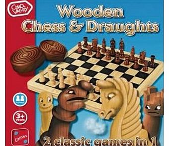 VC Wooden Chess and Draughts Board Game (339045677)