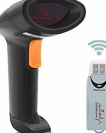 Vcall  2.4GHz Wireless Barcode Scanner Handheld Bar-code Reader with USB Receiver Storage of up to 5000 Code Entries, USB Rechargeable Bar Code Hand Scanner - Long Battery Life