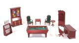 vdp Beautiful pool room for dolls houses handmade 10 pieces 1:12