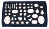 PORCELAIN TEA SERVICE 50 pieces for DOLLS HOUSE DOLLs DISHES