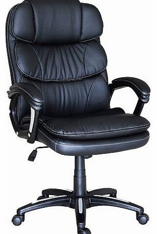 Veelar Salute High Back Executive Office Chair PU Leather Swivel Chair 8889-D01 Black