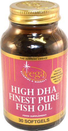 Vega High DHA Finest Pure Fish Oil Soft Gels 30
