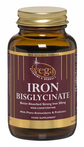 Vega Iron Bisglycinate 50mg Non Constipating x30