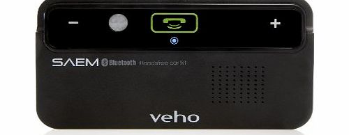 Veho VBC-001-BLK SAEM Bluetooth Handsfree Car Kit with Motion Sensor Power Save Function (2 years Standby Battery)