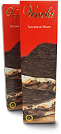 Venchi Dark chocolate enrobed rum torrone