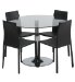 Autograph Veneto Dining Table & 4 Bonded Leather