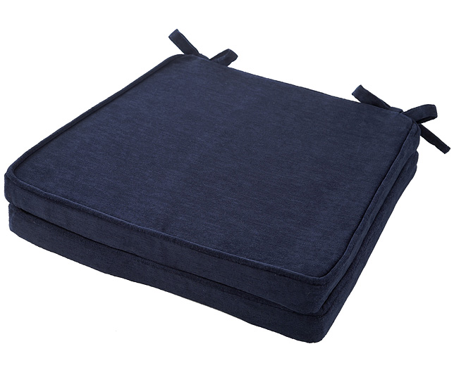 venice Squared Seat Pad (Pair) Navy Blue