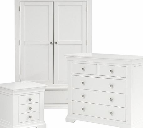 Venice White Gents Wardrobe Bedroom Set 1041.016