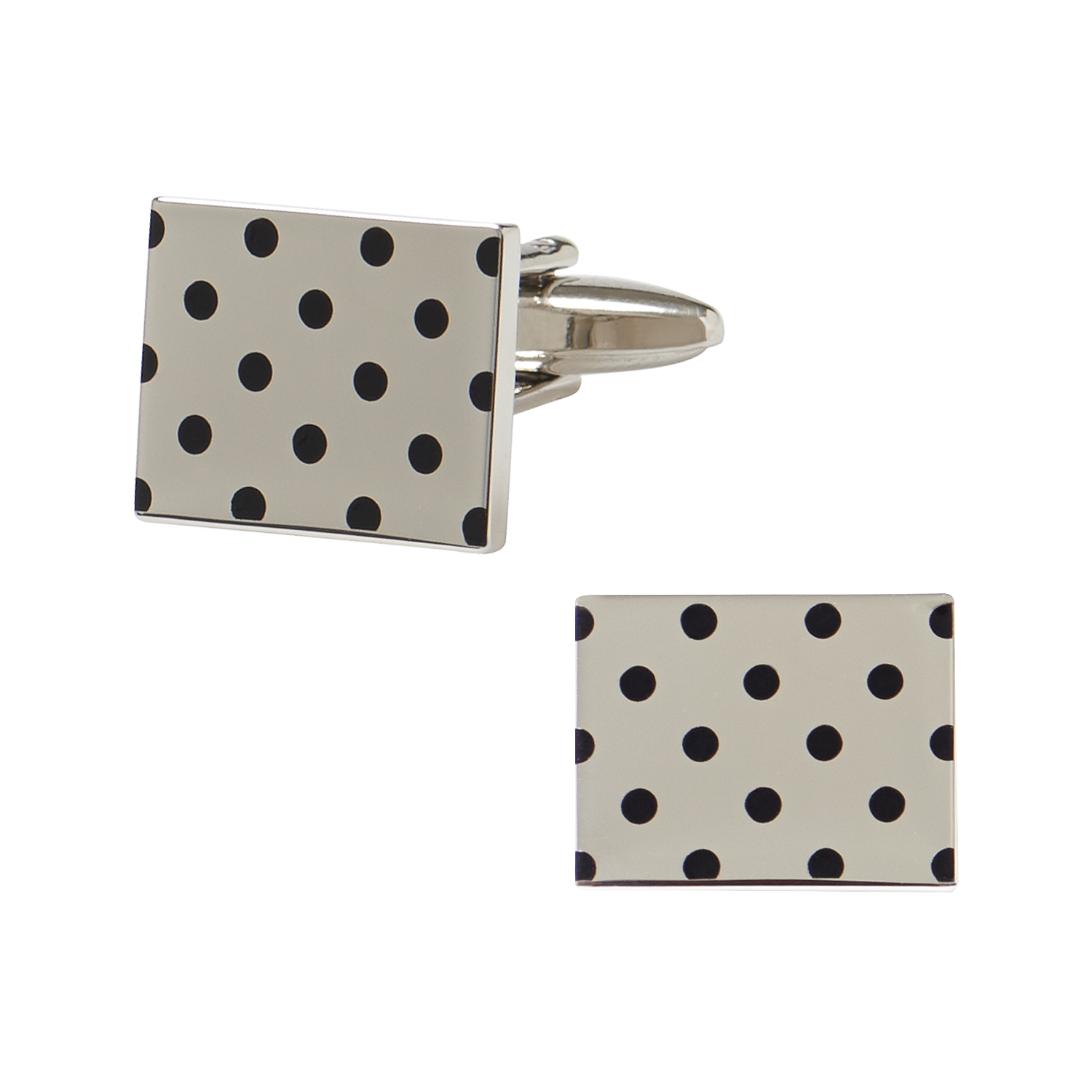 Ventuno 21 Black Polka Dot Cufflinks