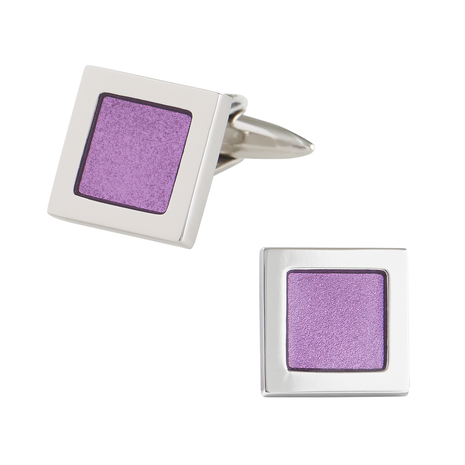 Ventuno 21 Purple Colour Block Cufflinks