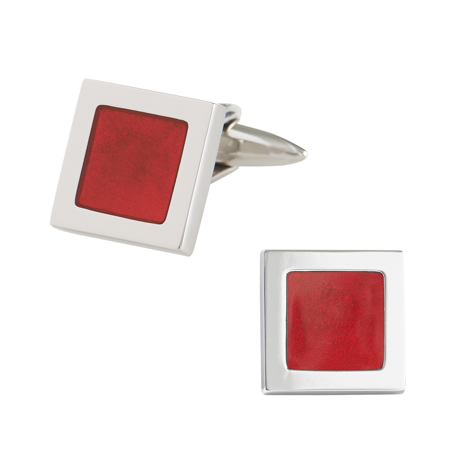 Ventuno 21 Red Colour Block Cufflinks
