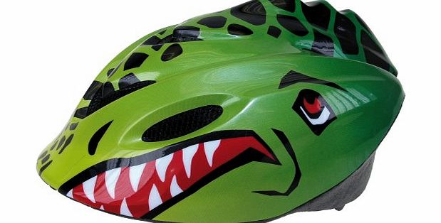 Ventura Kids Tyrannosaurus Rex 3D Helmet - Green, 50-57 cm